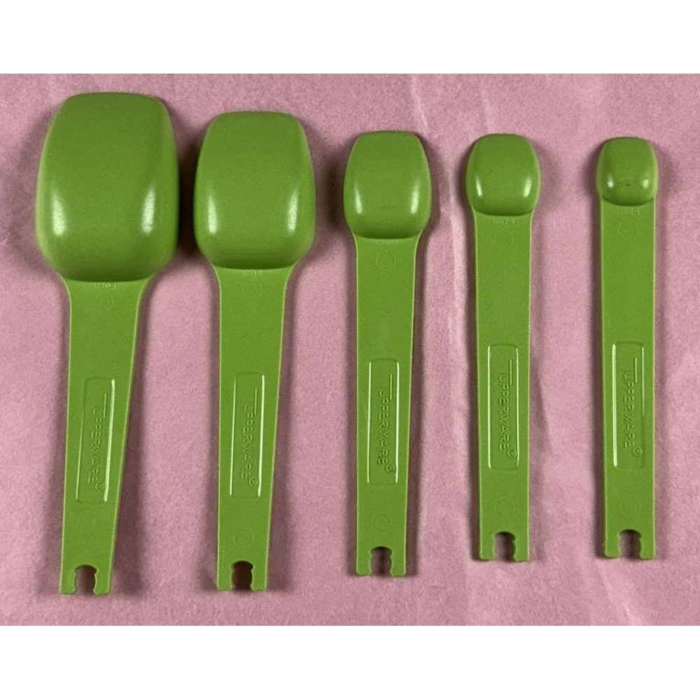 Vintage Tupperware Measuring Spoons Apple Green Replacement Refer To Descr EUC